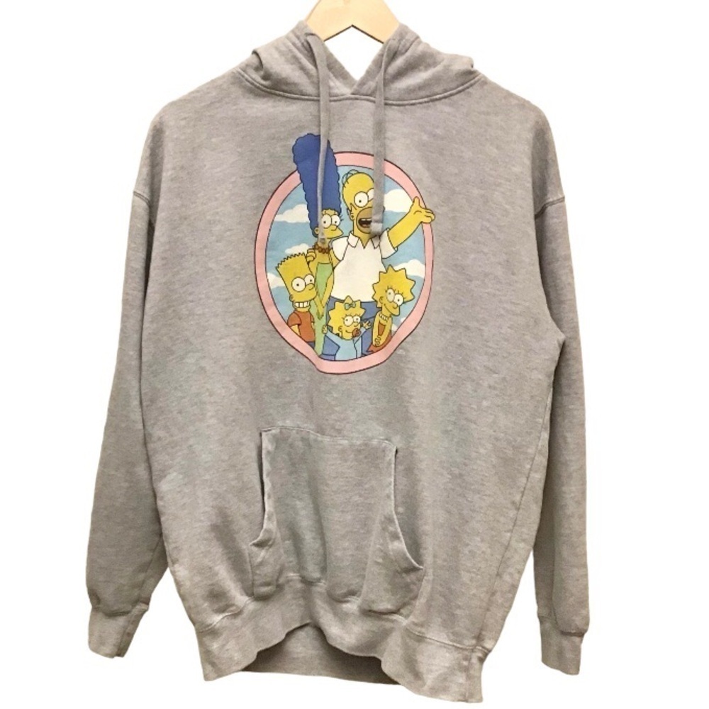Simpsons Large Oversized Hoodie Women’s Sweatshirt Cozy Gray Kangaroo Pocket